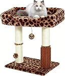 Tour de l'arbre de chat avec perche supérieure pour les grands chats intérieurs, poste d'éraflement de chat Tall avec 54x40cm Grand lit pour grands chats, housse amovible, scratcher de chat sisal épais avec hamac doux, gris, L