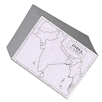 Craftwaft Blank Physical Map Of India For Map Pointing Pack Of 100 Amazon In Office Products