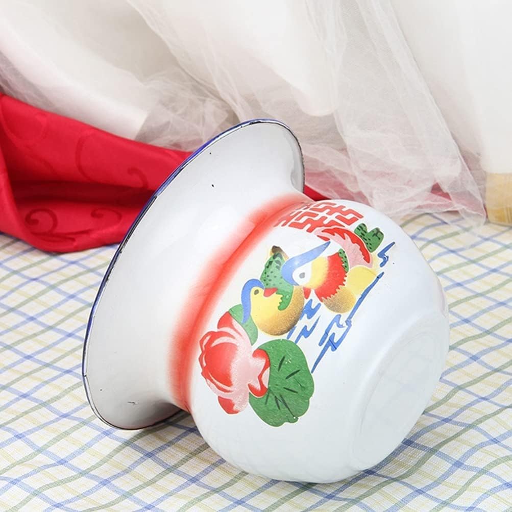 Chinese Enamel Spittoon,Chamber Pot,Urine,Bucket Portable Toilet,Potty,Spittoon,Bedpan,Puke Bucket