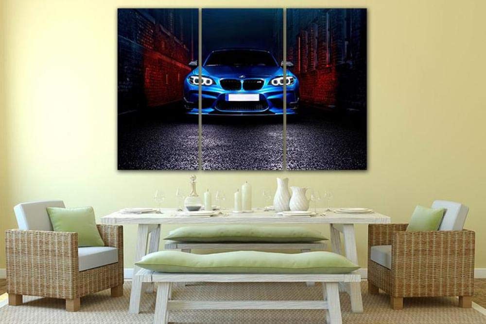 Pinturas Giclée de BMW arte de pared exclusivo enmarcado de tres cuadros de 30x50cm