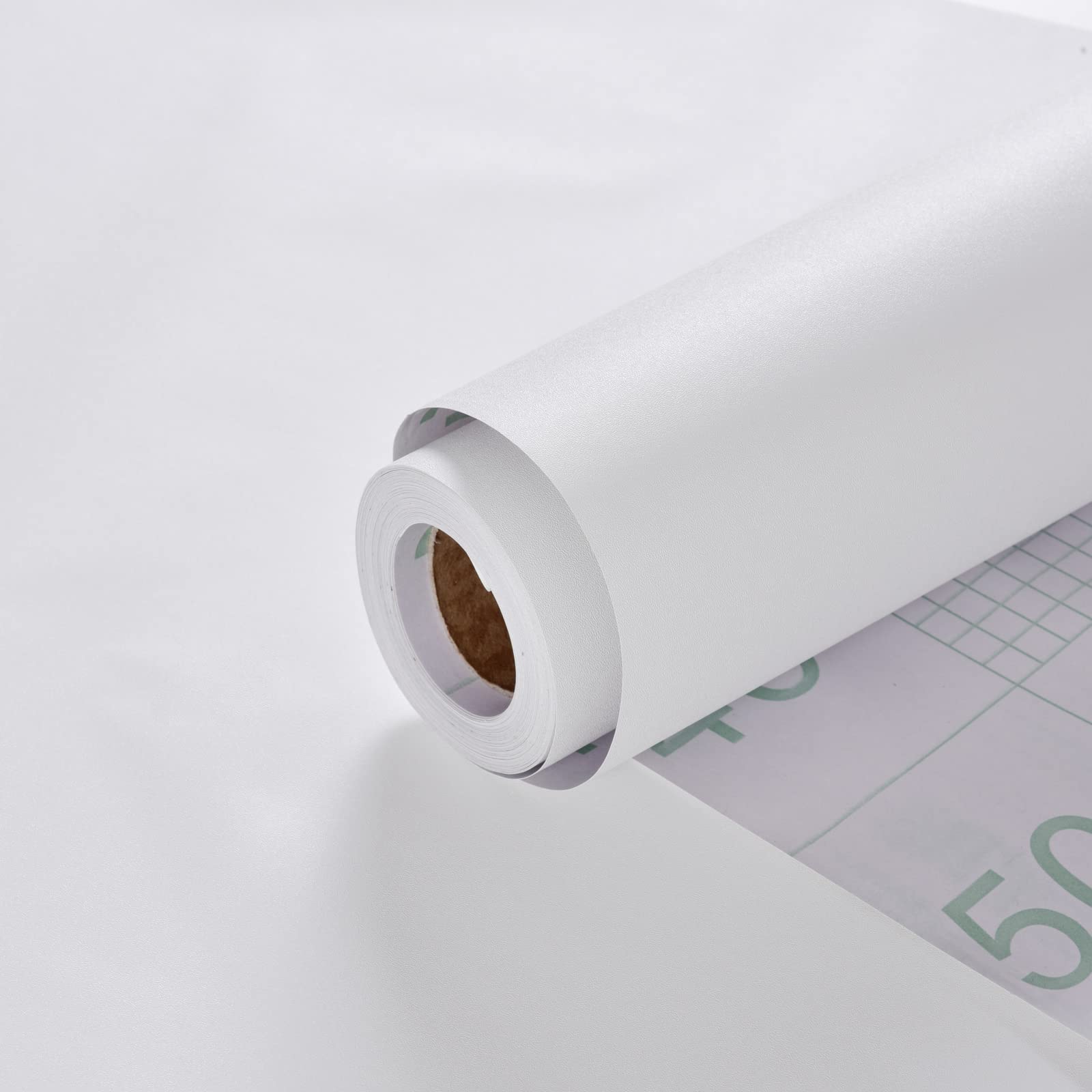 Photo 1 of SEE PHOTOS Haimin White Wallpaper (24"x393") Self Adhesive Removable Peel and Stick Contact Paper for Wall Cabinets Coutertop Furniture Shelf Liner Drawer