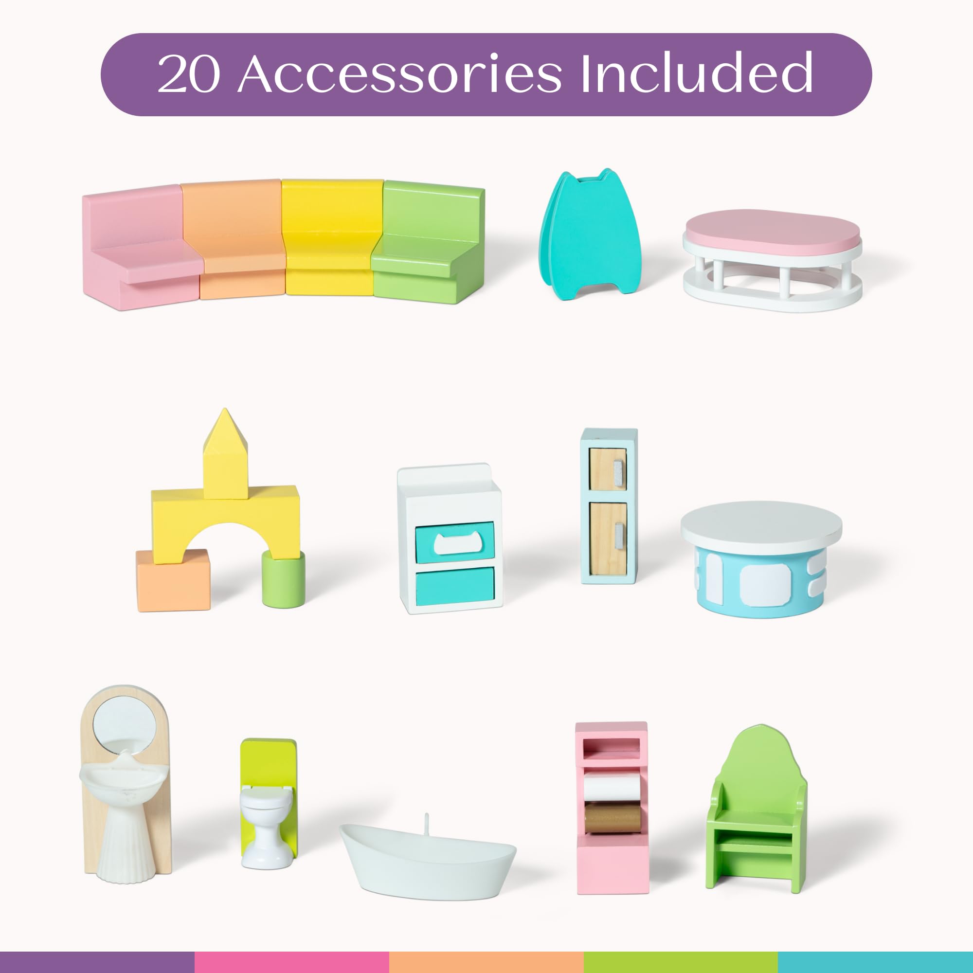 Gabby’s Dollhouse Purrfect Playhouse by Delta Children – Features Sounds & Light Up Ears - Includes 20 Accessories - Fits 8-inch Dolls - Pretend Play Dream Gift for Ages 3