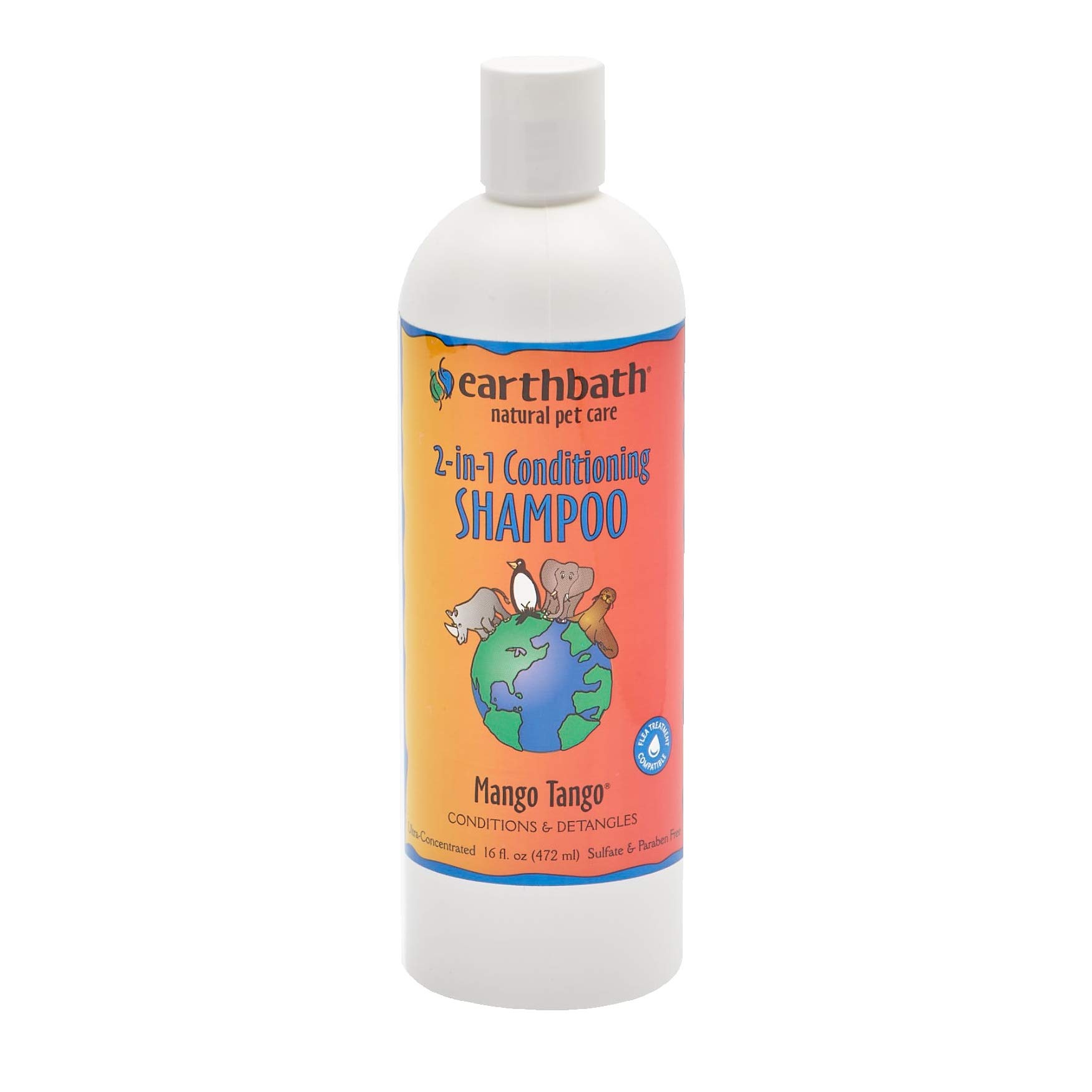 Mango Tango 2-in-1 Conditioning Natural Shampoo for dogs and cats with special needs: smelly dog, tangled fur and dull coat, 470ml
