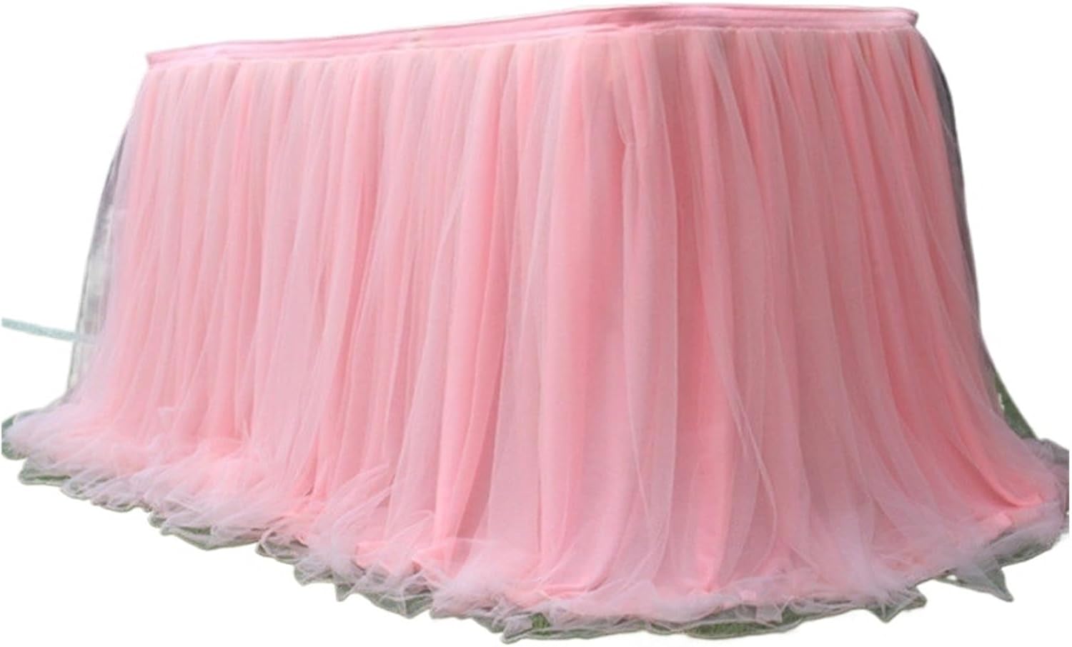 Party Table Skirt， Tulle Table Skirts for Rectangle Round Tables for Birthday Party Wedding Cake Dessert Table for Wedding, Birthday, Party, Bar, Prom(Color 07)