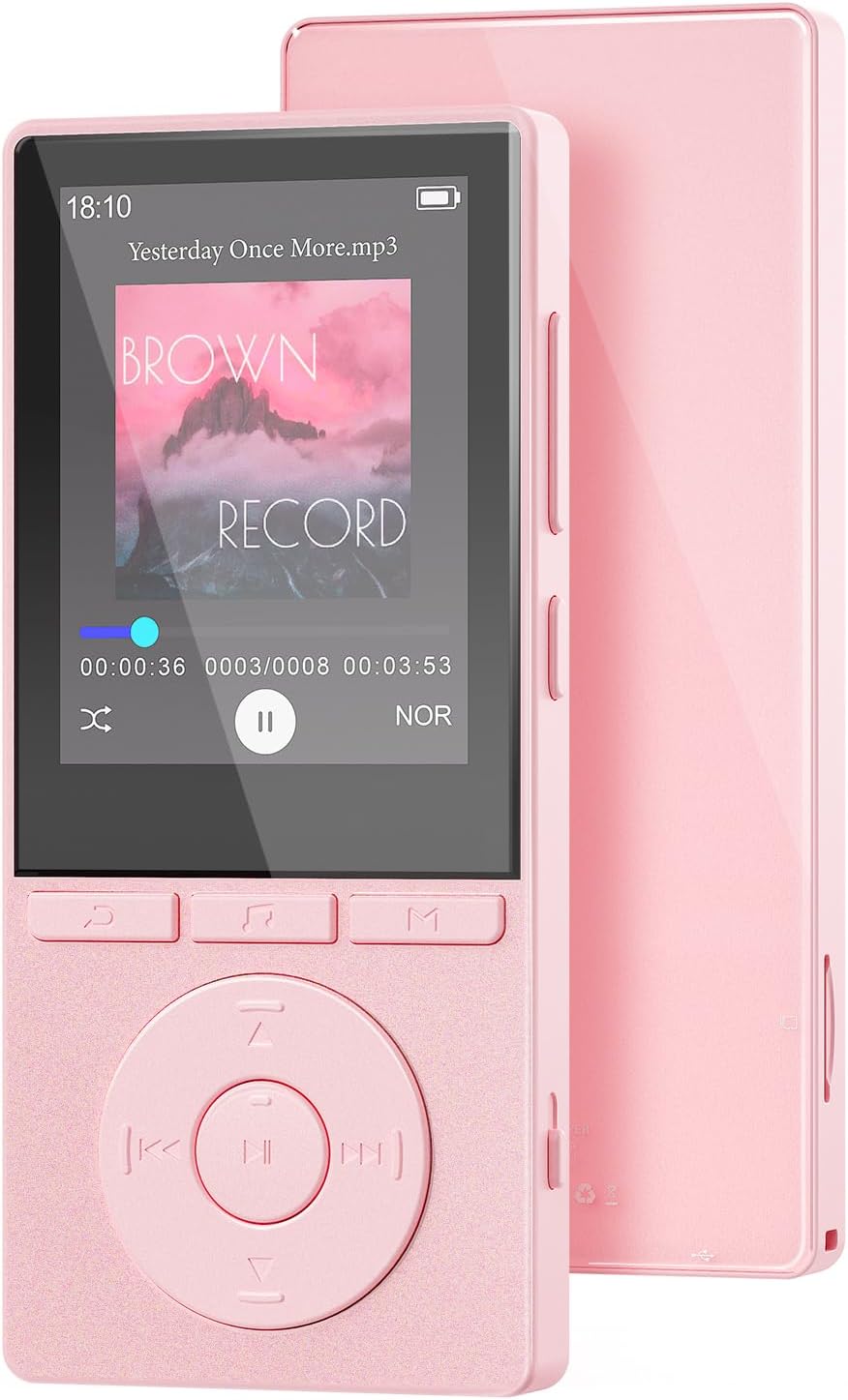 64GB MP3 Player with Bluetooth 5.3, Music Player with HiFi Sound for Sports Runners, 2.4" Screen MP3 Player Built in HD Speaker Voice Recorder FM Radio E-Book, Expanded Up to 128GB, Earphone Included