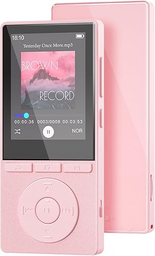Reproductor MP3 de 64 GB con Bluetooth 5.3, reproductor de música con sonido HiFi para corredores deportivos, pantalla de 2.4 pulgadas, reproductor
