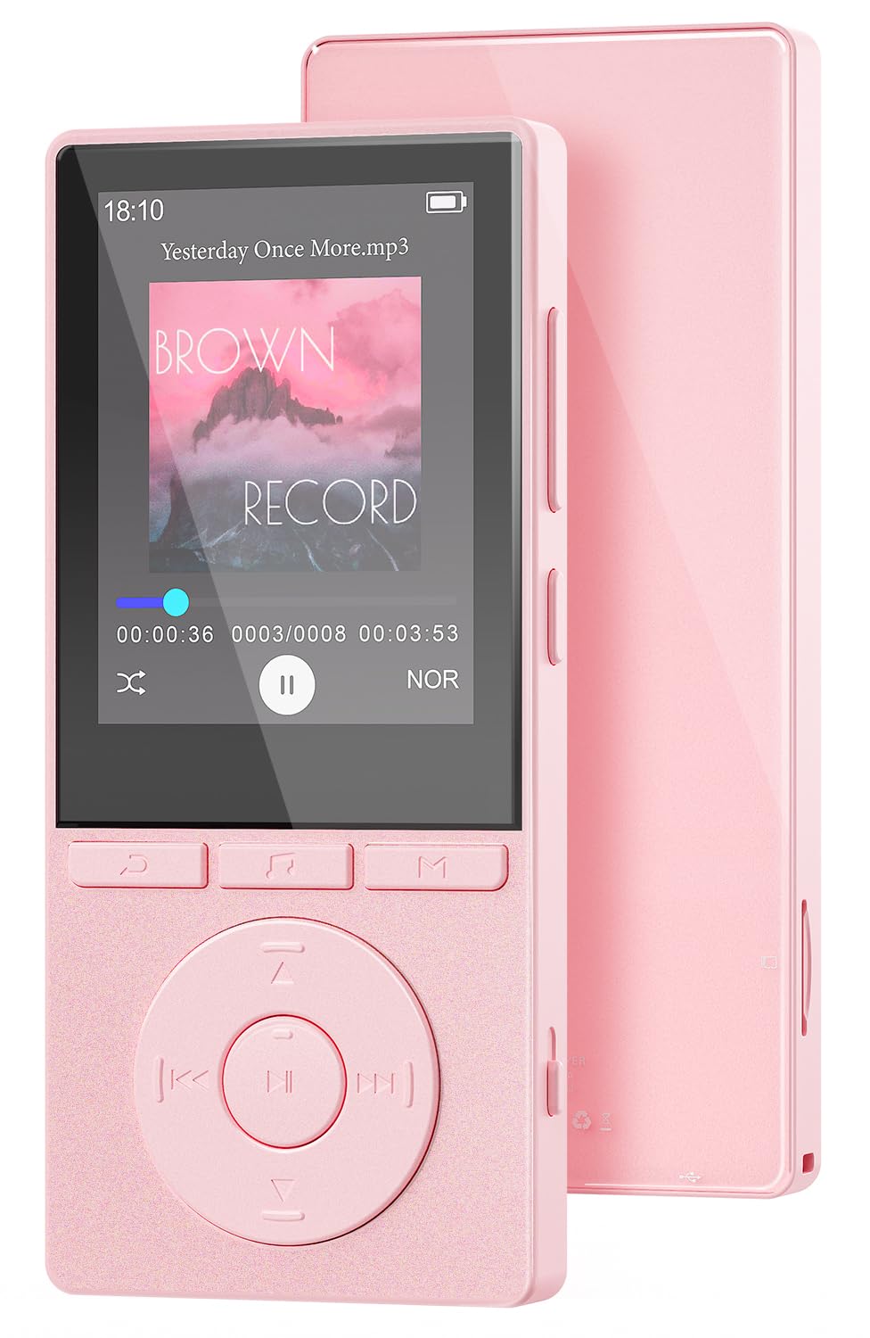 64GB MP3 Player with Bluetooth 5.3, Music Player with HiFi Sound for Sports Runners, 2.4" Screen MP3 Player Built in HD Speaker Voice Recorder E-Book,