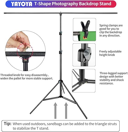 Miniatura 2 de Kit de soporte para telón de fondo de pantalla verde blanco con pantalla verde Chromakey reversible de 5 x 6.5 pies 2 en 1, telón de fondo blanco y