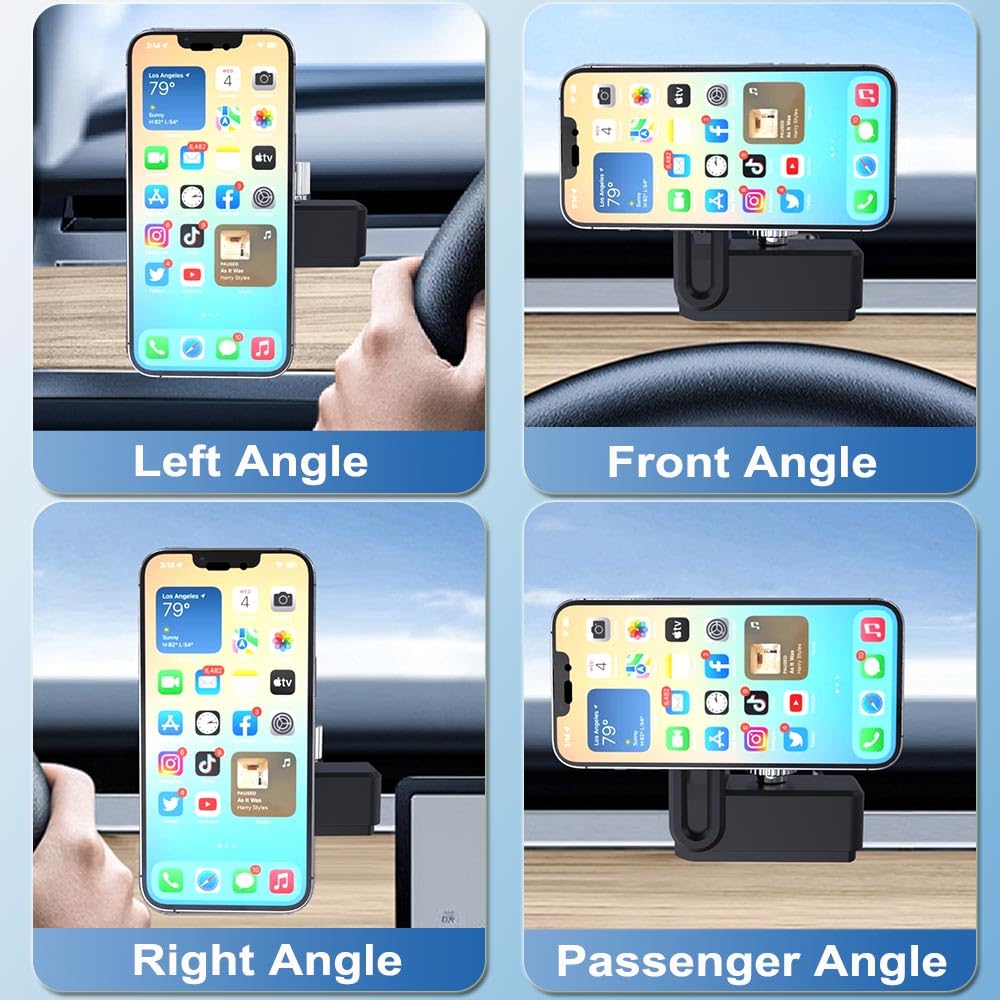 Supporto magnetico per telefono Tesla per modello Y 3, 2023 super stabile facile morsetto magnetico per bocchetta dell'aria Tesla Supporto per telefono cellulare adatto per iPhone 14 13 12 Pro