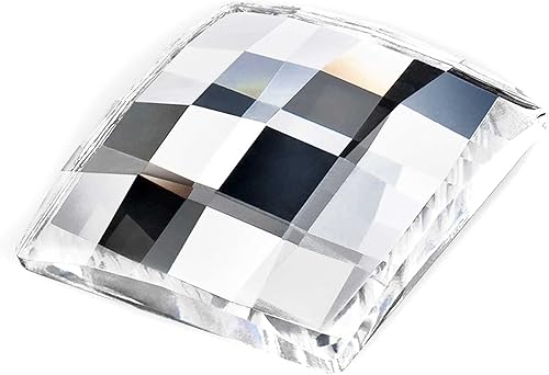 Cristal, Preciosa Tablero de ajedrez checo MC cuadrado Maxima Flatback Stones Style #438-23-301 plateado laminado, tamaño 0.315x0.315 in  12pcs