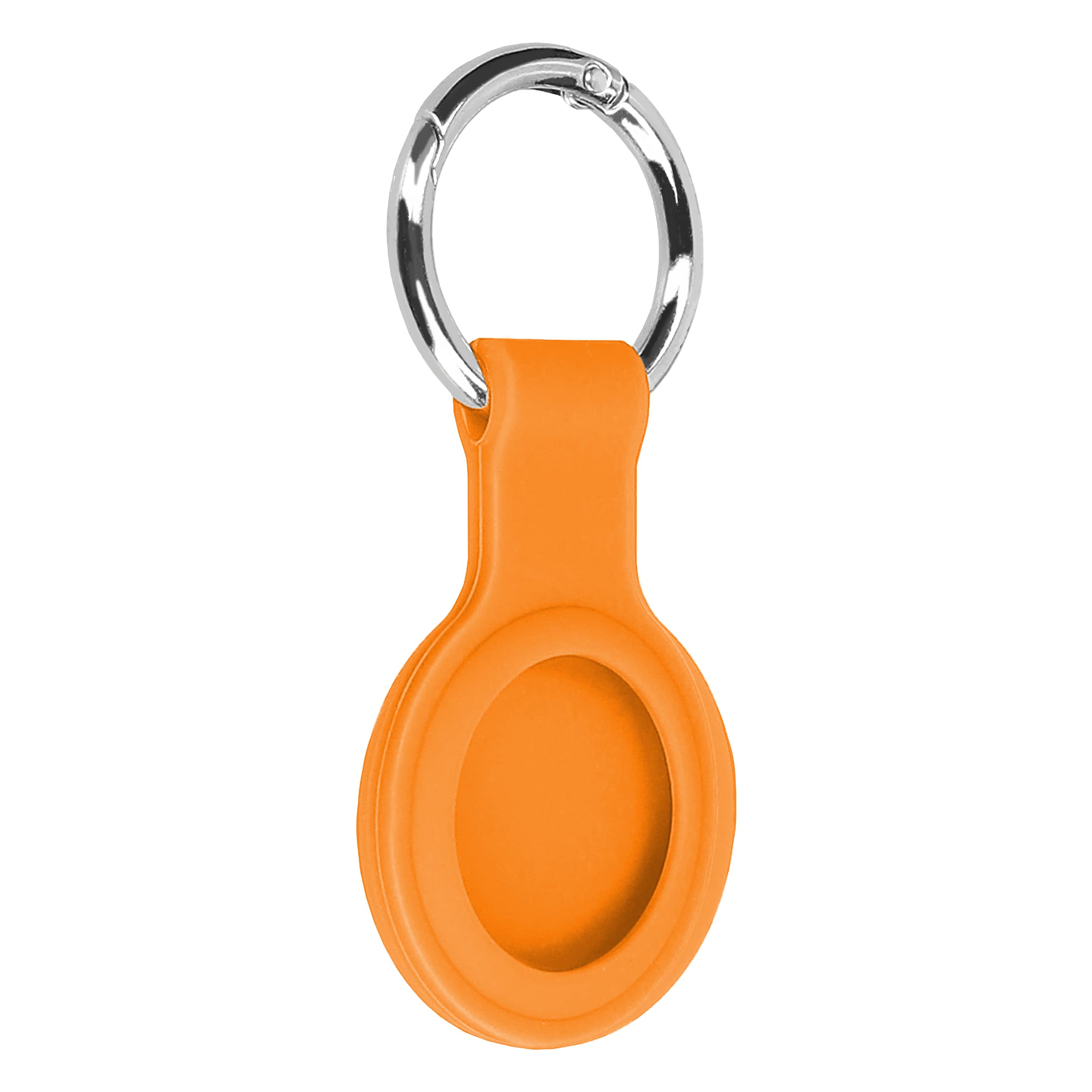 mumbi Keychain Case Compatible with AirTag Silicone Pendant Protective Cover, Orange 34724