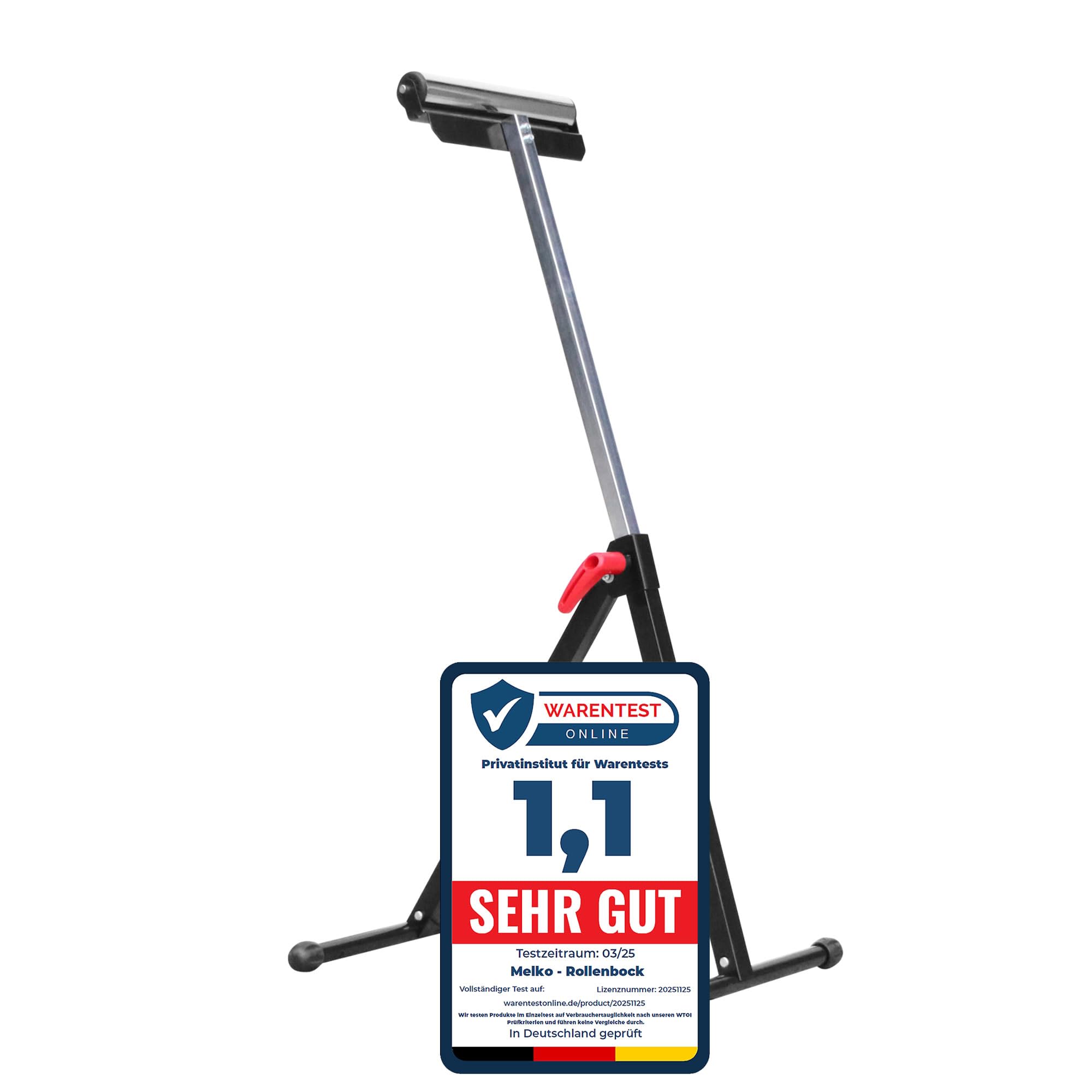 Cavalletto a rotelle regolabile in altezza 66 – 105 cm, con 1 paio di guanti da lavoro, portata fino a 90 kg, pieghevole in metallo per l'alimentazione del materiale, supporto per il montaggio