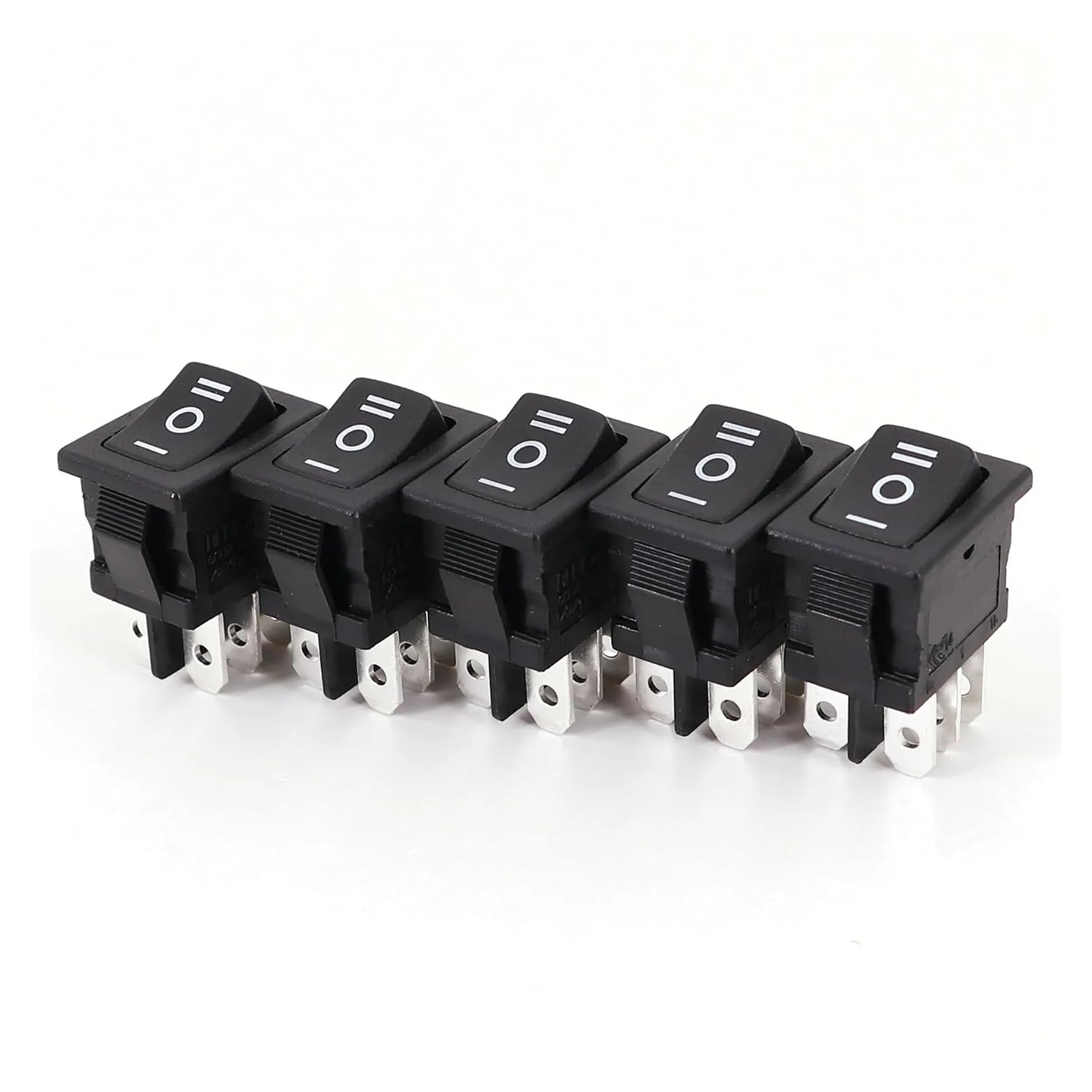 5Pcs RL3-10 6Pin DPDT ON-Off-ON 3 Position 15x21mm Rocker Switch 10A/125VAC 6A/250VAC