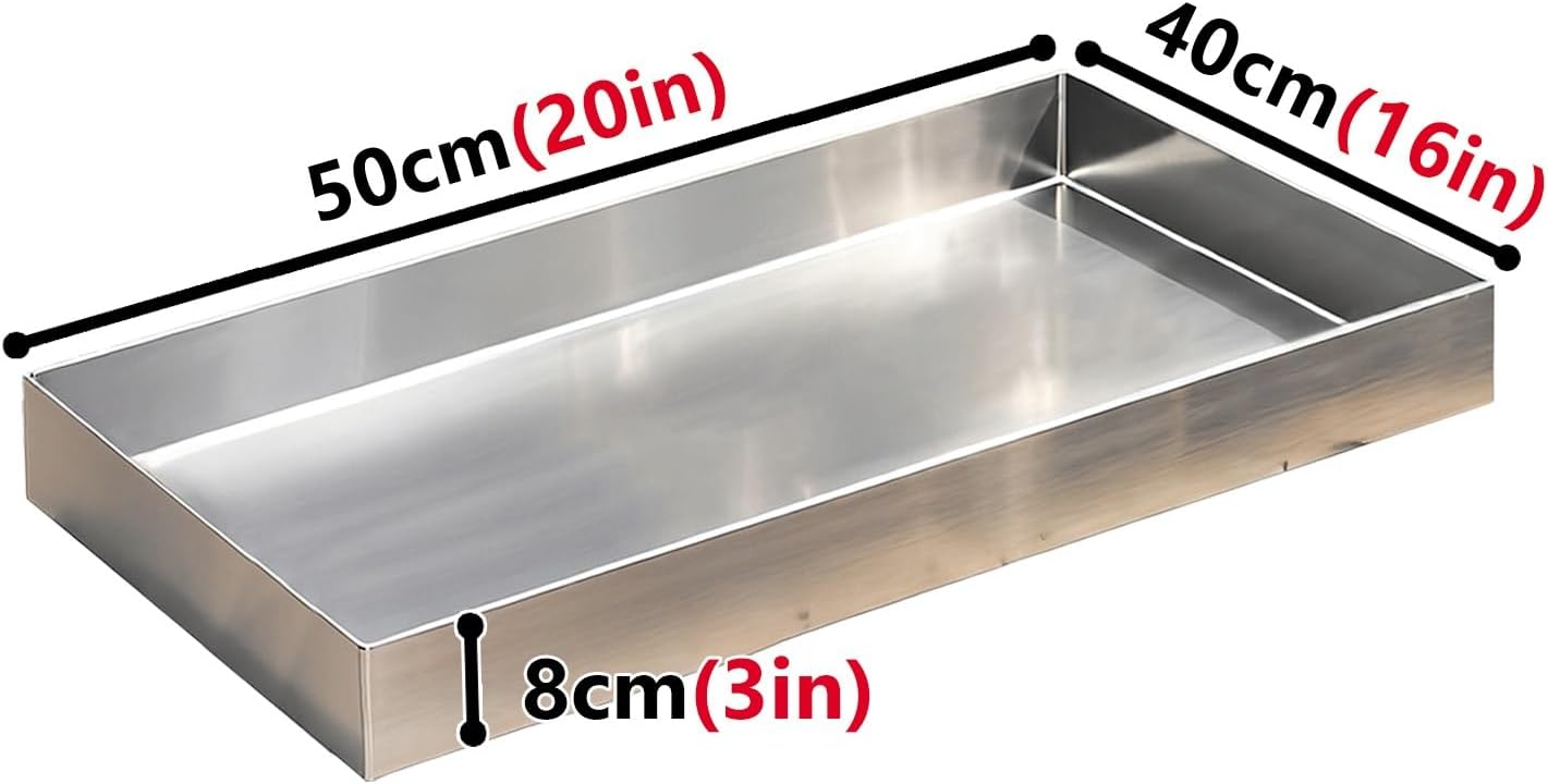 Stainless Steel Drip Tray for Air Conditioners - Durable, Rust-Resistant, Easy to Clean, Perfect for Home & Commercial Use, Prevents Water Damage, 16"x 12" Size image 3