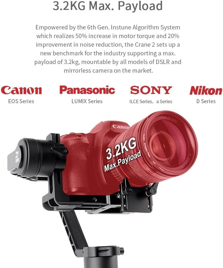 その他 zhiyun crane 2 Zhiyun Crane 2 Estabilizador cardan portátil para DSLR e câmera