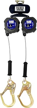 Palmer Safety Fall Protection SRL8222T Twin SRL 8 Leading Edge Lightweight with Rebar Hooks