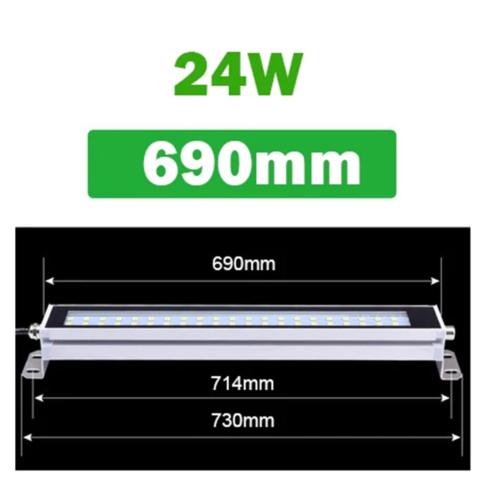 5-30W LED warsztat obrabiarki świetlówka IP67 wodoodporna lampa obróbcza pyłu olejowego do tokarki CNC szlifierka Do obrabiarek(24W,24V-36V)