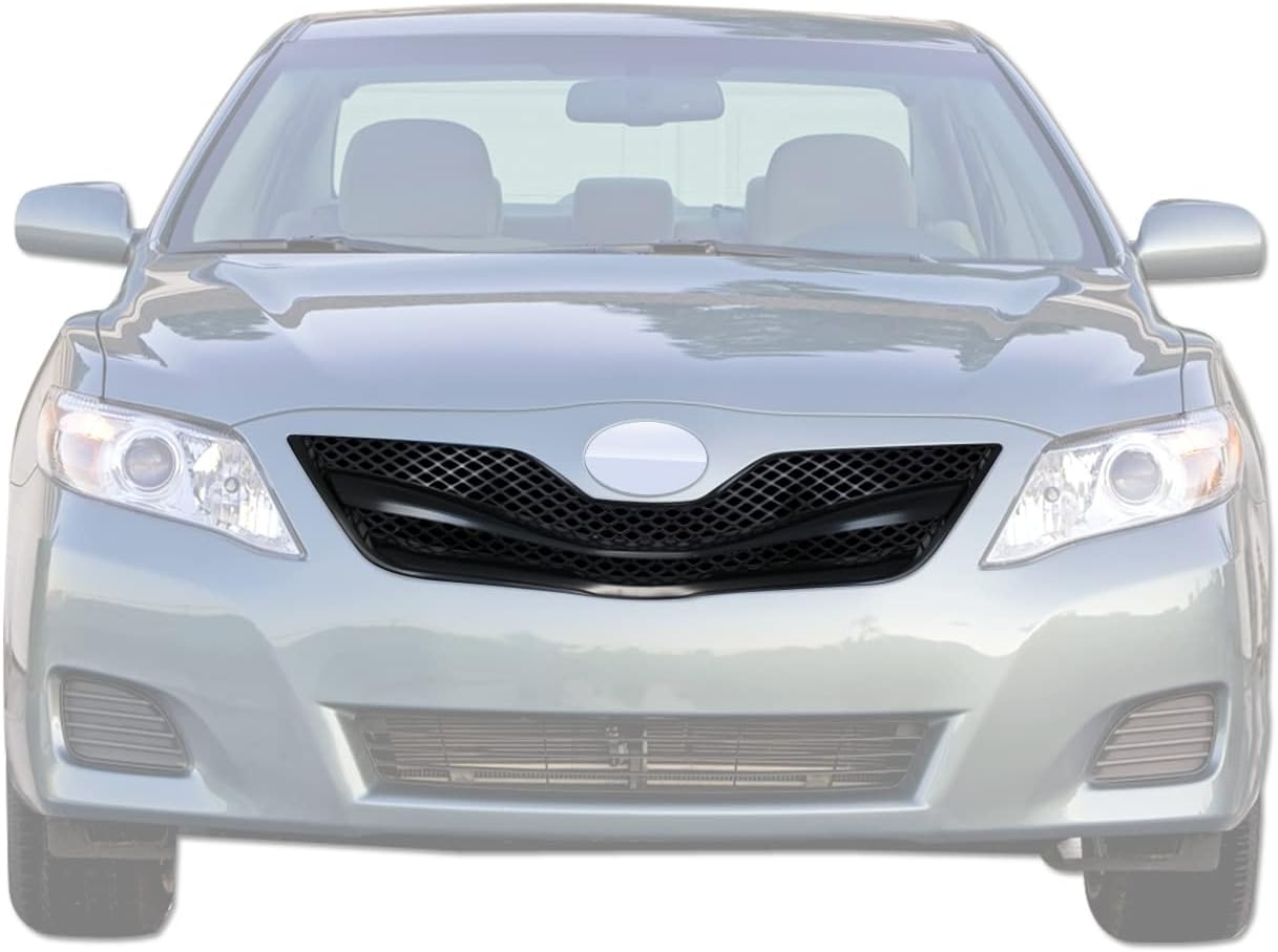 Armordillo USA 8720462 Mesh Style Front Hood Bumper Grille - Piano Black Fits 2010-2011 Toyota Camry