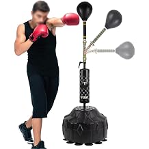 Punching Bag with Stand, Boxing Speed Ball for Teens & Adults,Height Adjustable Training Reaction Target,Boxing Equipment,Fitness Speed Bag