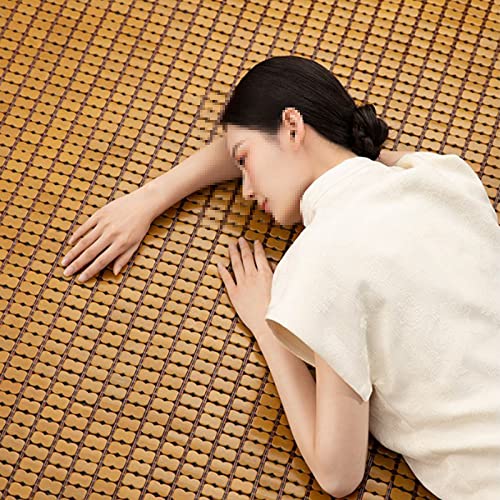 Miniatura 5 de Tapete De Bambú Refrescante Para Cama De Mahjong Carbonizado, Cojín De Sueño De Verano, Portátil, Plegable, Para Sofá Y Cama 60 X 120 Cm