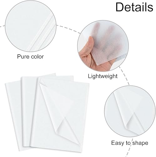 Miniatura 49 de NEBURORA Papel de seda kraft para bolsas de regalo, 60 hojas de papel de seda de regalo beige a granel de 14 x 20 pulgadas, papel de regalo marrón