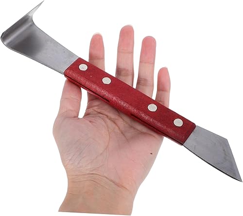 Miniatura 4 de Angoily Cuchillo de afeitar para carpintería, herramienta de mano para descortezar, herramienta de madera para descortezar, corteza, corteza,