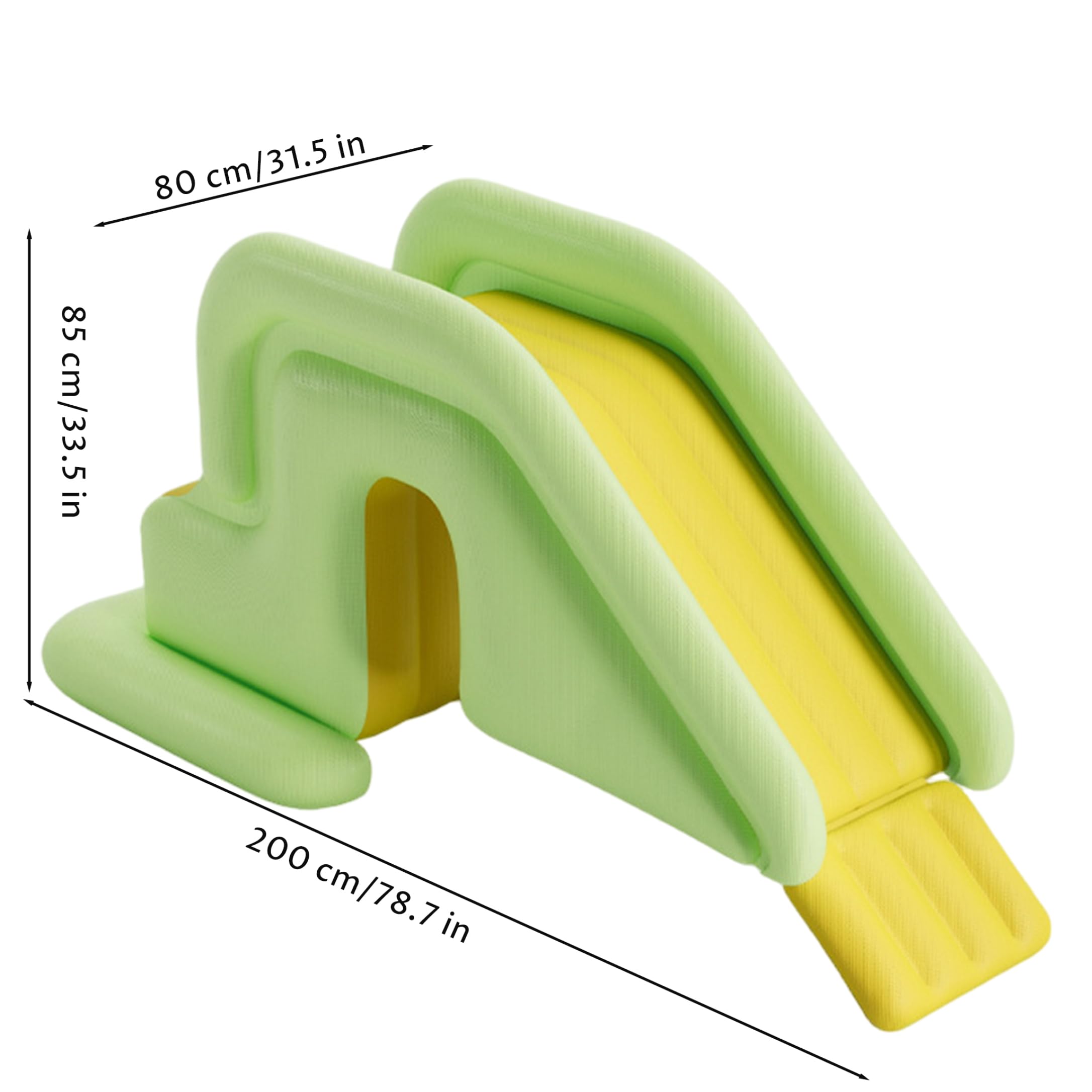 Tobogán Inflable para Piscina sobre el Suelo Base Ancha antivuelco Uso en seco y húmedo para la mayoría de Las Piscinas Verde Claro
