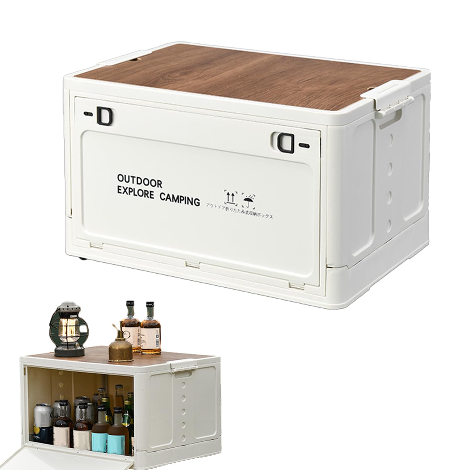 Scatola di stoccaggio da campeggio pieghevole - scatola di archiviazione | pieghevole da campeggio | Caspetti dacampeggio all'aperto | Strumenti da giardino impilabile pieghevoli box container campegg