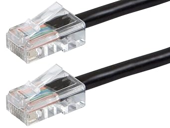 Monoprice Cat5e Ethernet Patch Cable - RJ45, Stranded, 350Mhz, UTP, 24AWG, 3 Feet, Black - Zeroboot Series