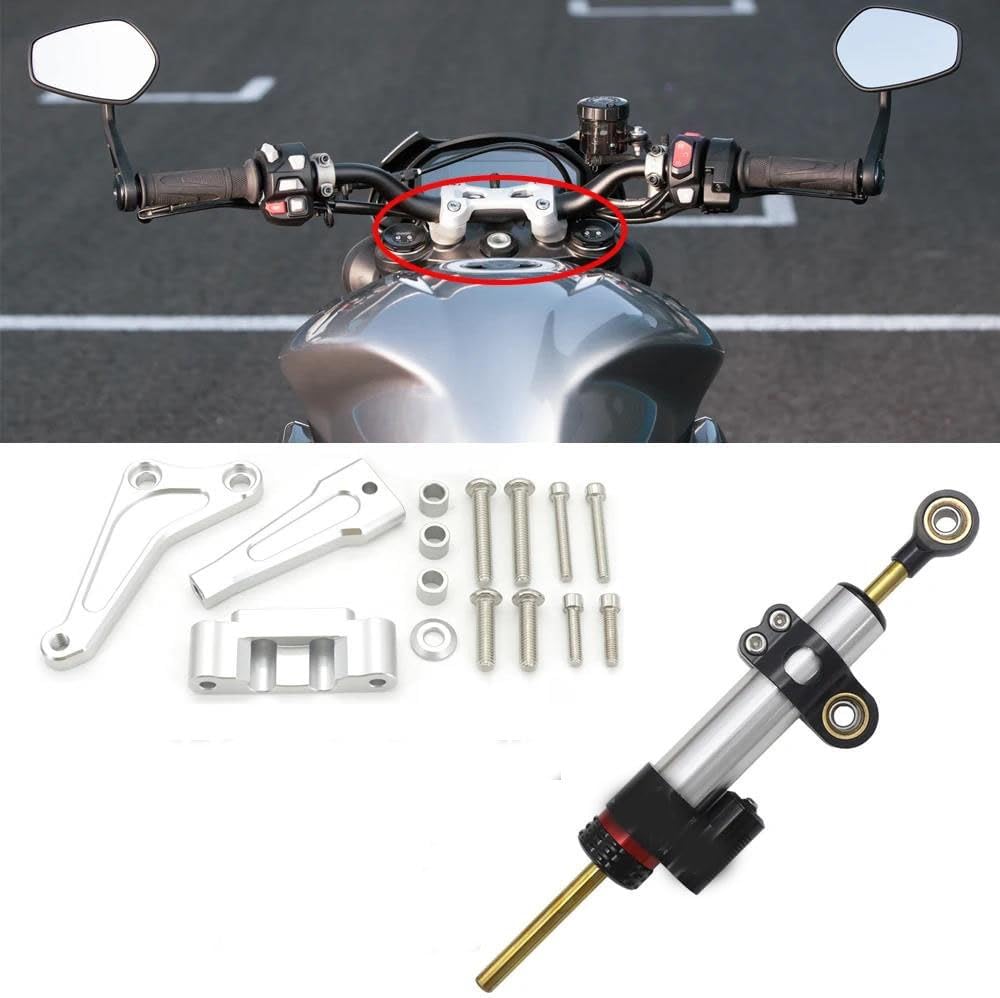 ステアリングスタビライズダンパーブラケットマウントバイクオートバイストリートトリプル765r 765rs 1200rs用(Dampe