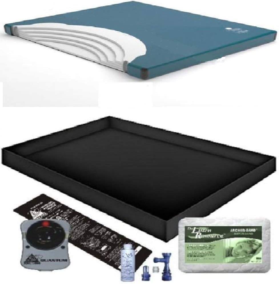 US 95% WAVELESS WATERBED Mattress/Liner/Heater/Pad/Fill Drain/Conditioner KIT (California King 72x84 1US5000B1)