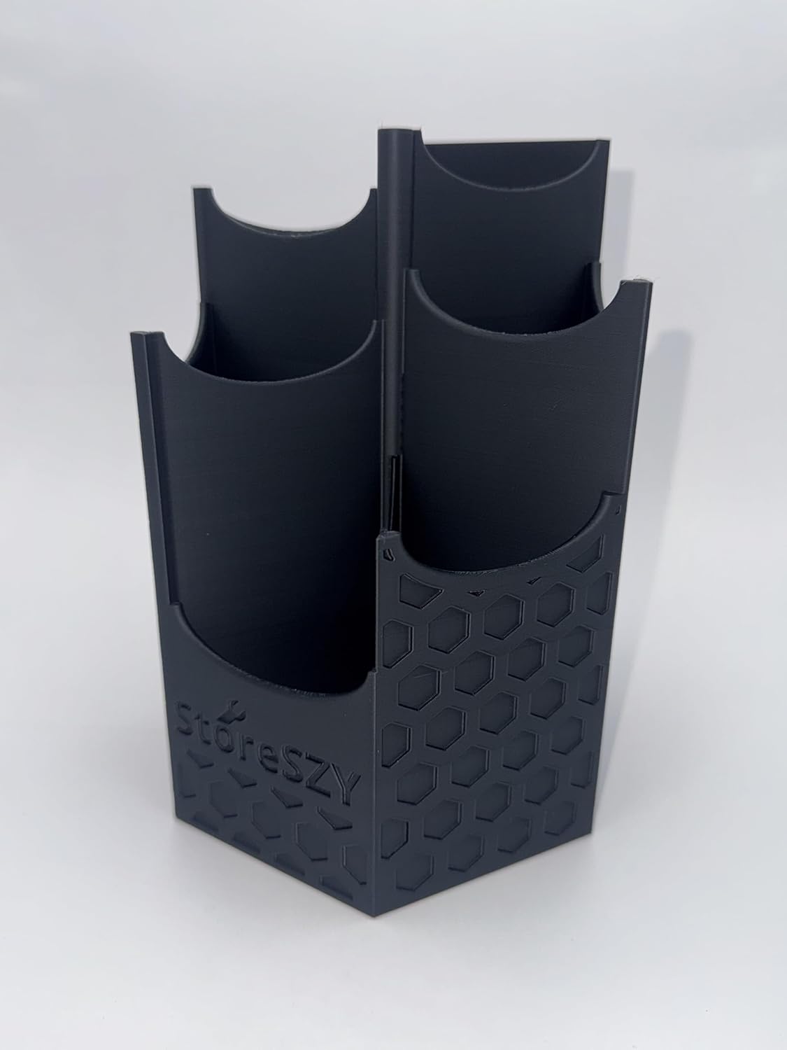 Magnetic Zip Tie Holder – Tool Organizer with Rubberized Magnets | Multiple Sizes & Colors for Garage, Shop, or Toolbox Storage (Black, Tall-Multipocket)