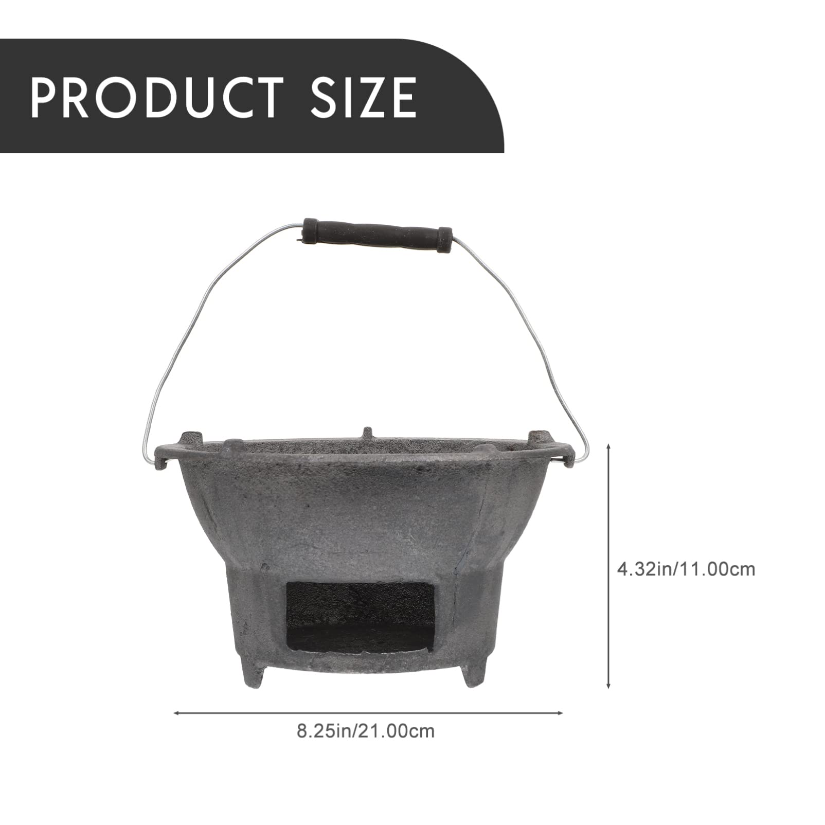 Okrągły grill Mini grill węglowy Kuchenka kempingowa Przenośny piec do grilla Żeliwo Japoński grill Hibachi Grill Yakitori Grill stołowy do gorącego garnka Piknik na świeżym powietrzu Koreański stół
