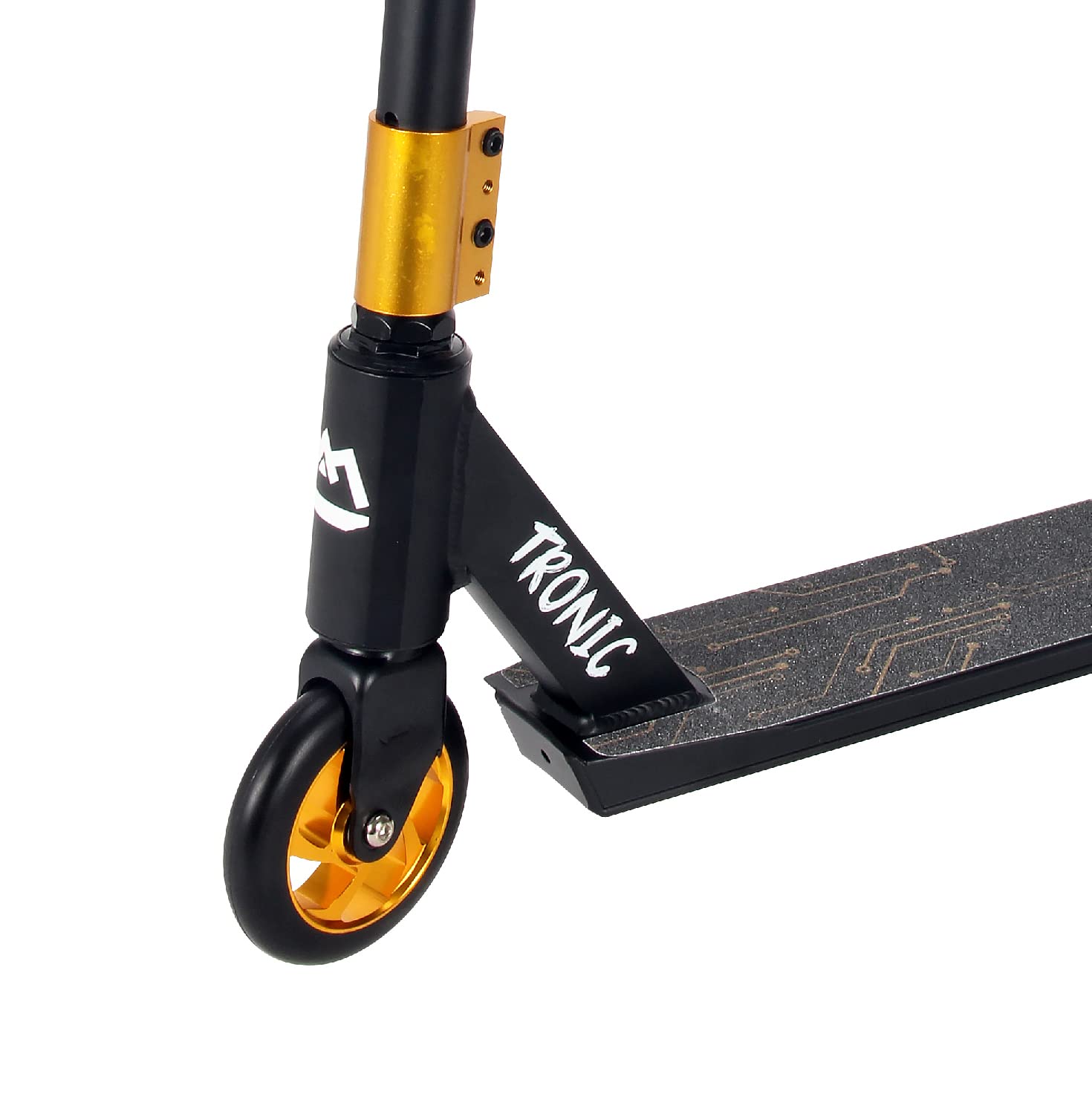 Trottinette Freestyle, Trottinette Solide avec Roues 110 mm et Guidon en Acier Ultra résistant, Trottinette acrobatique pour Skatepark avec stucture et Guidon Robuste