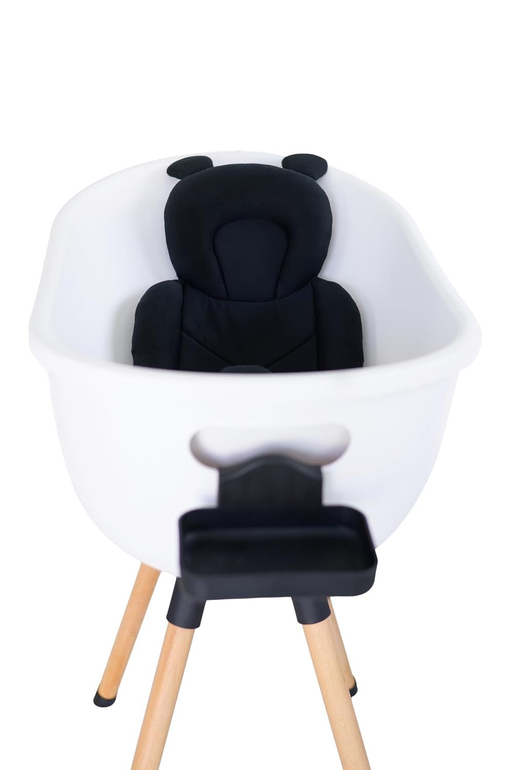 Babu Baby Bath Support Pillow, Ergonomic Design, Quick-Drying Fabric, Available in 5 Colors (Midnight Black), Pillow Only (Bath Sold Seperately)