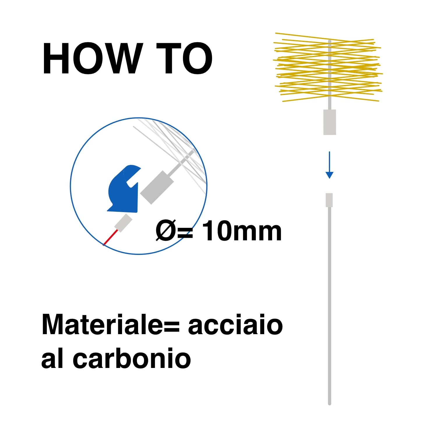Kit Pulizia Camino BARETTO - 3 Prolunghe Da 1m, Scovolo Nylon 130mm | Per Canna Fumaria - Foto 8