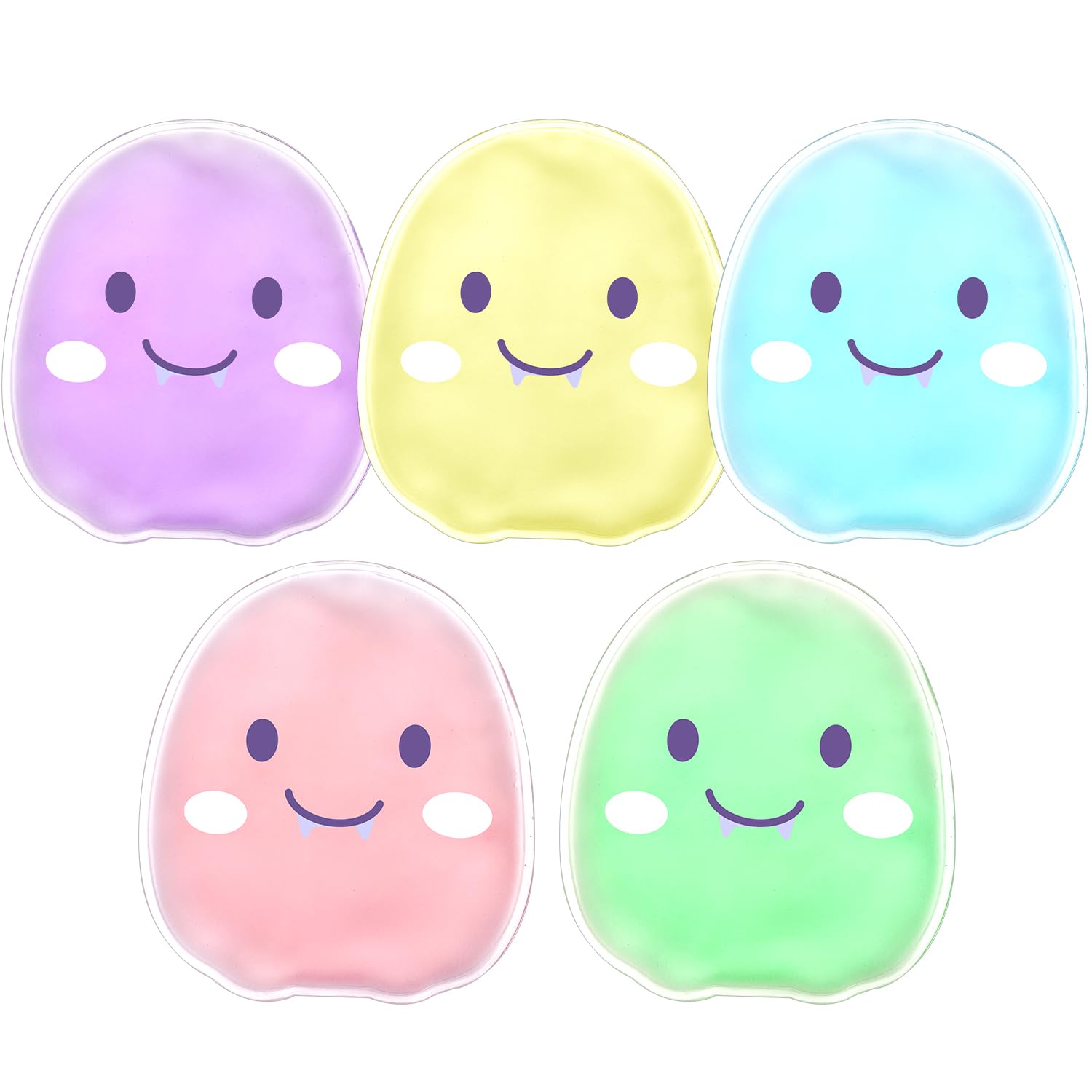 5 PCS Boo Boo Ice Pack, Reusable Ice Pack, Auxiliary Fever Reduction, Hot Cold Pack for Injuries, Wisdom Teeth, Colic, Gas and Upset Stomach, Pain