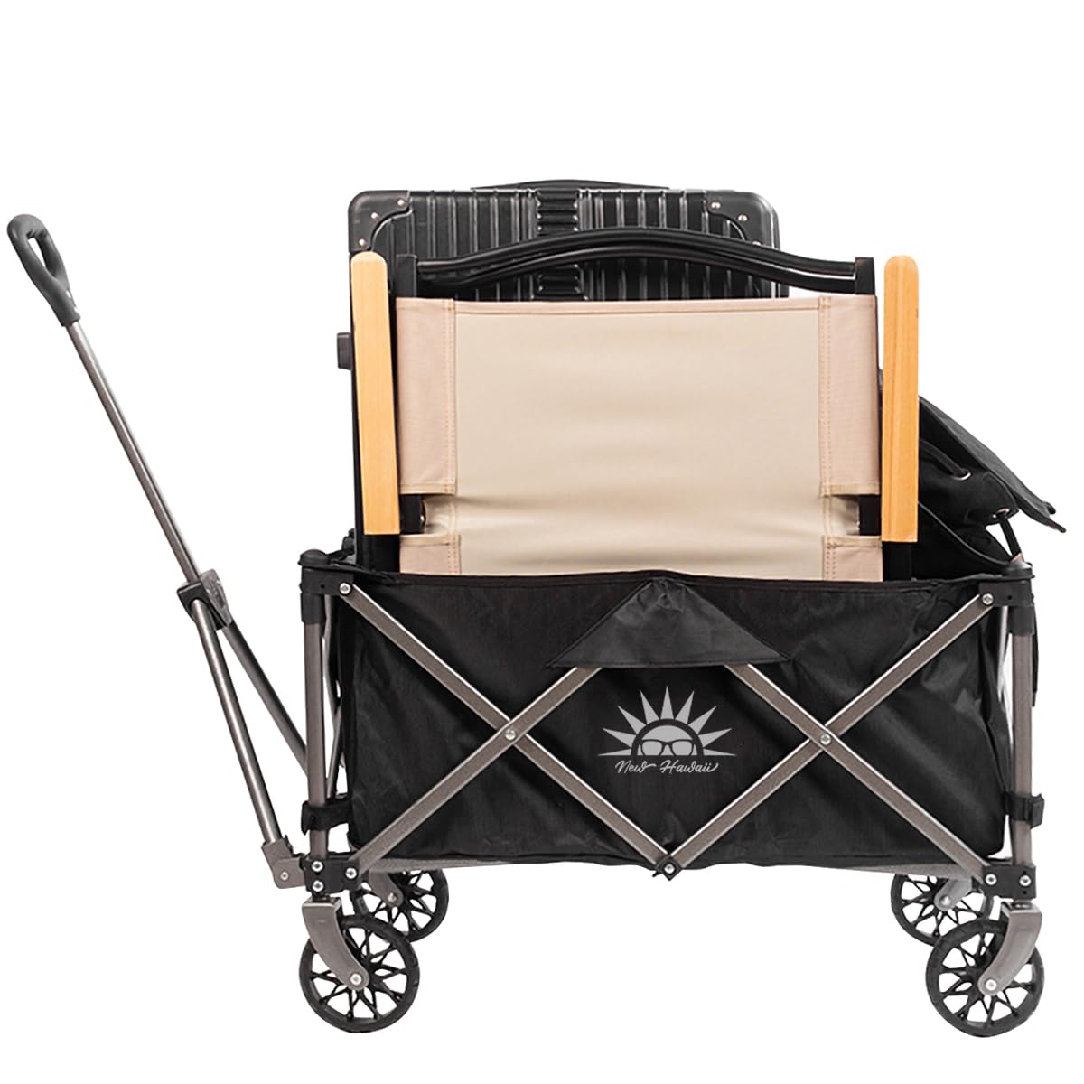 Carrinho de Acampamento de Praia Dobrável Multifuncional Para