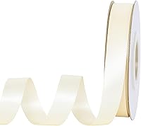 Vista 86 de YAMA Cinta de satén de doble cara, 7/8 pulgadas, 25 yardas para envolver regalos, color rosa