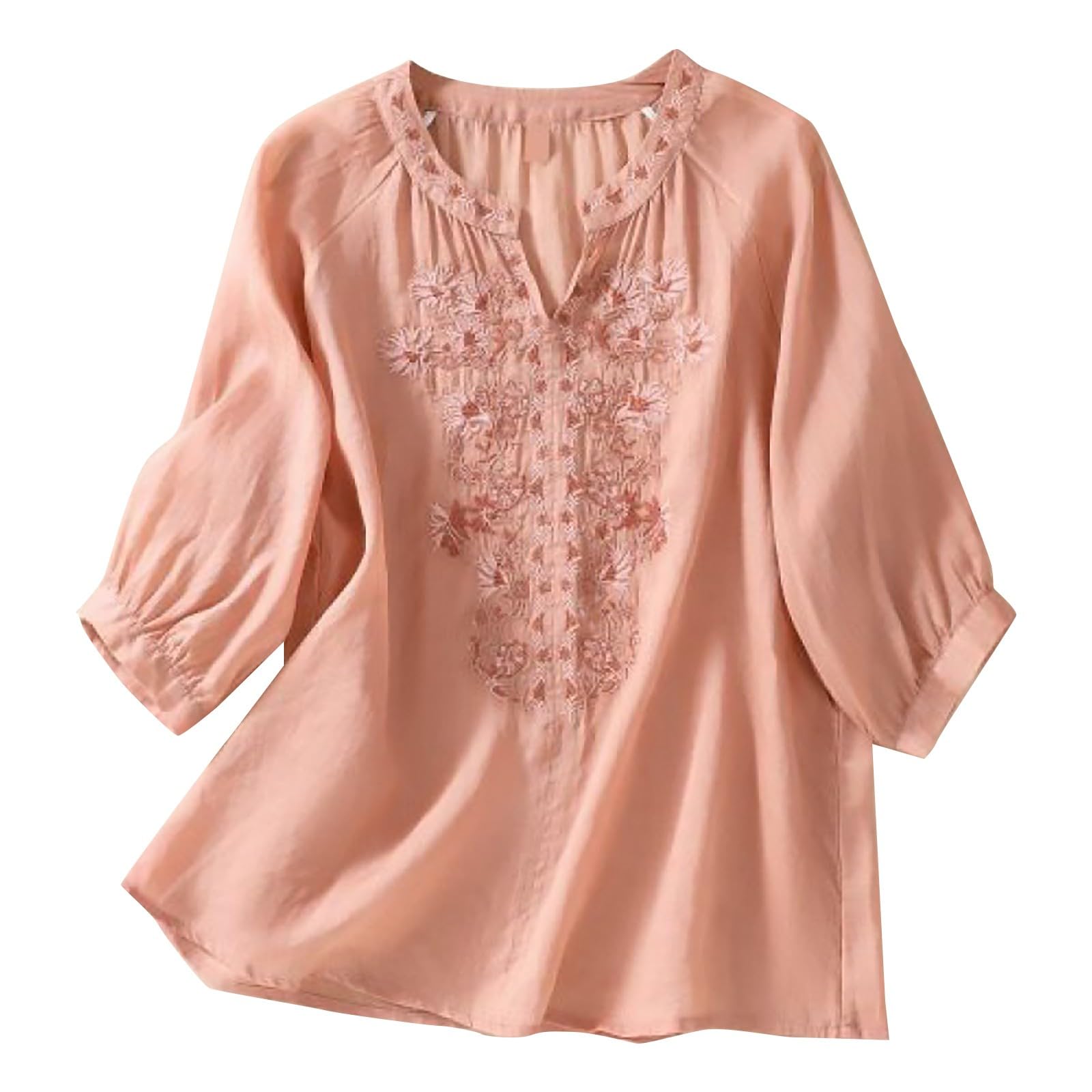 Camicie Donna Casual Comodo Leggero Estive Classica Camicia Elegante Casual Oversize Traspirante Blusa Spiaggia Tinta Unita Moda Maglietta Vacanza Ufficio Fantasia Manica Corta T Shirt Con Bottoni - 13
