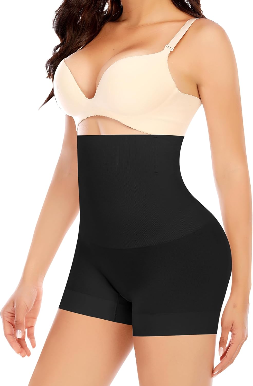 Womens High Wasited Slimming Body Shaper Boy Shorts Seamless Tummy Control Slip Shorts Under Dress Shapewear