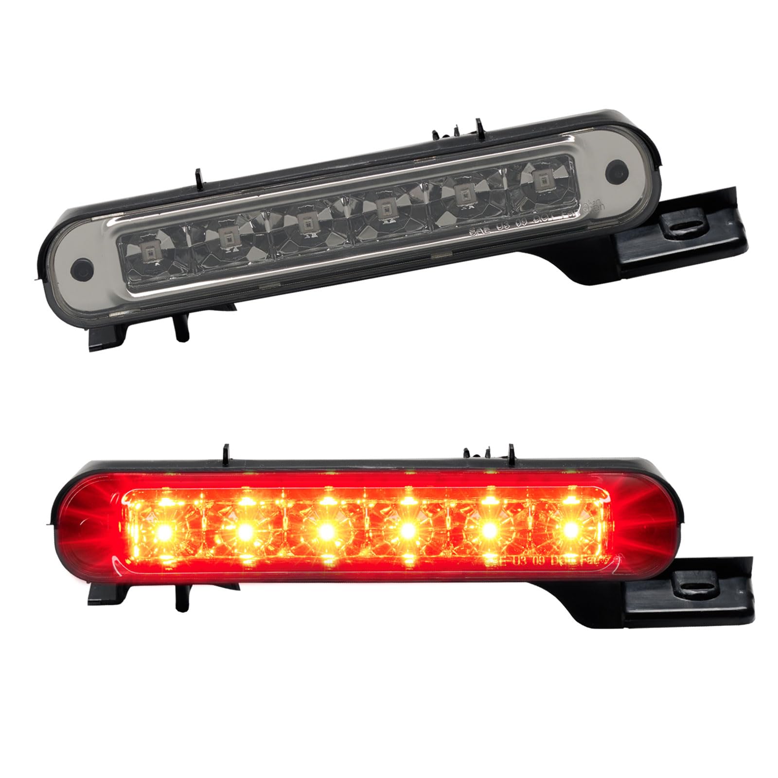 Third 3rd Brake Light LED for 2012-2018 Ford Flex, High Mount Rear Brake Lights Assembly for 12-18 Flex, Waterproof Center Cab Lamp Stop Light (Smoked)