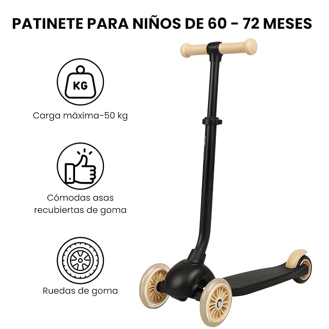 Foto 6 de 8 de Qplay SEMA Patinete 3 en 1 para Niños con Luces LED, Correpasillos y Patinete Evolutivo, Modo Empuje Parental