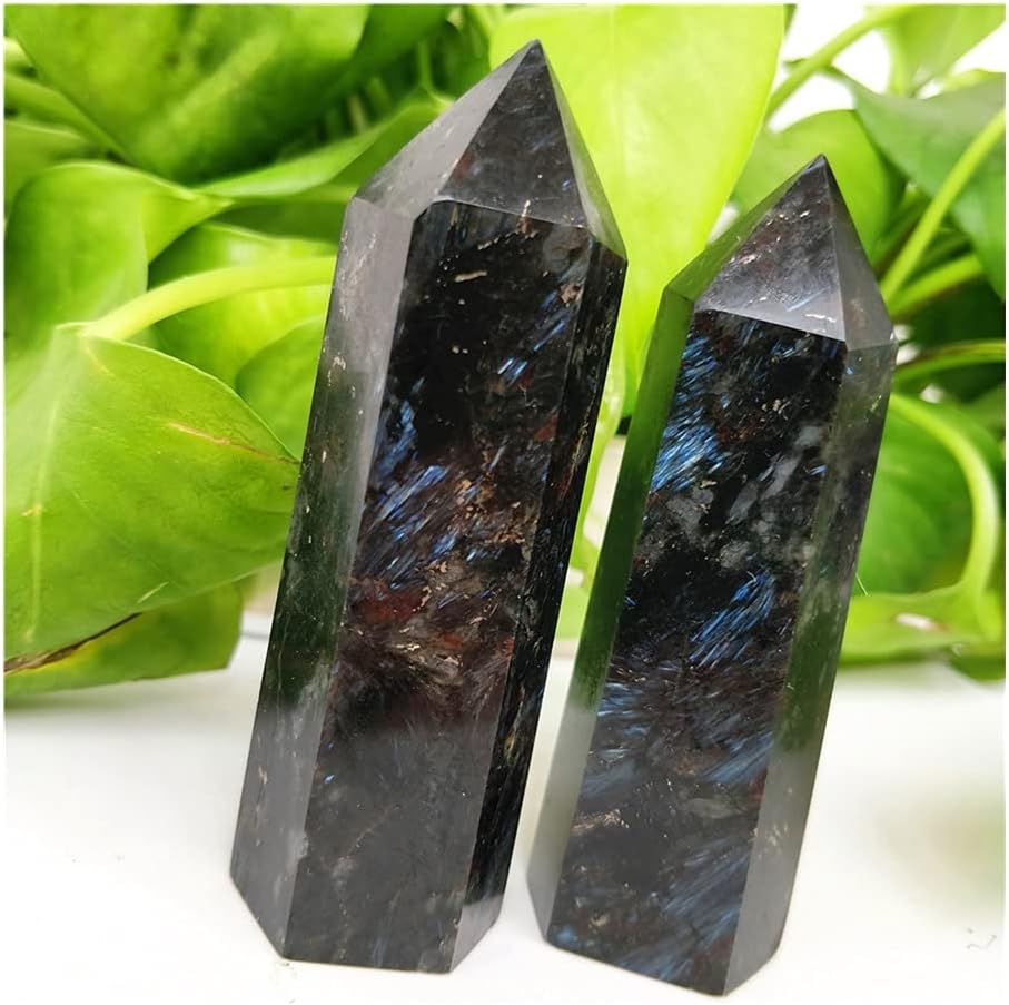 天然水晶の原石 天然水晶ラフ天然アストロフィライトクリスタルストーンタワー六角杖クォーツシングルポイント装飾用 (Size : 10