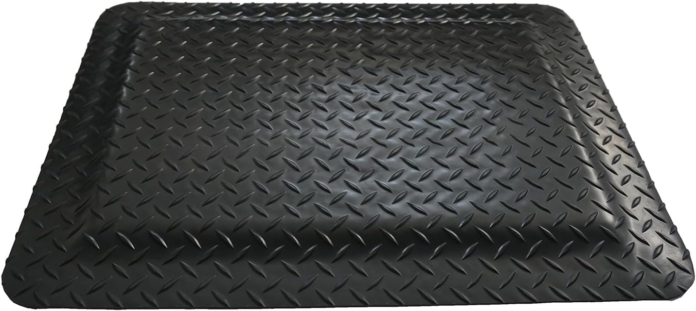 20Mm Thicked Heavy Duty Anti Fatigue Floor Mat,Non-Slip Waterproof,Anti-Static Kitchen Mat for Commercial Industrial Work,Grey1-100x100x2cm/39x39x0.8in
