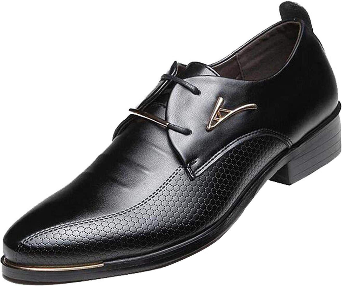PPXID Herren Schnürhalbschuhe Klassiker Businessschuhe Hochzeit Anzugschuhe Oxfords