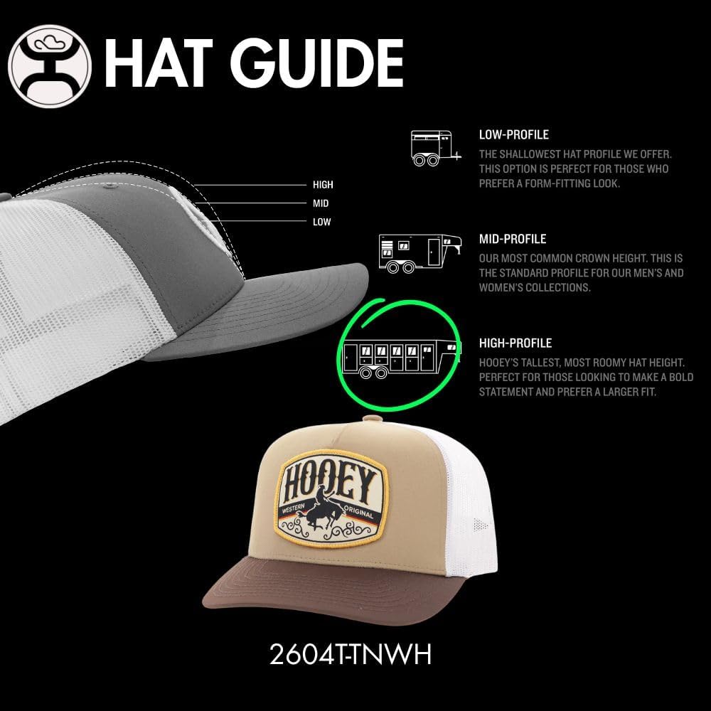 HOOEY Salado Hat - Snapback Cap with Logo Patch, Adjustable 5-Panel Outdoor & Casual Baseball Hat for Men & Women