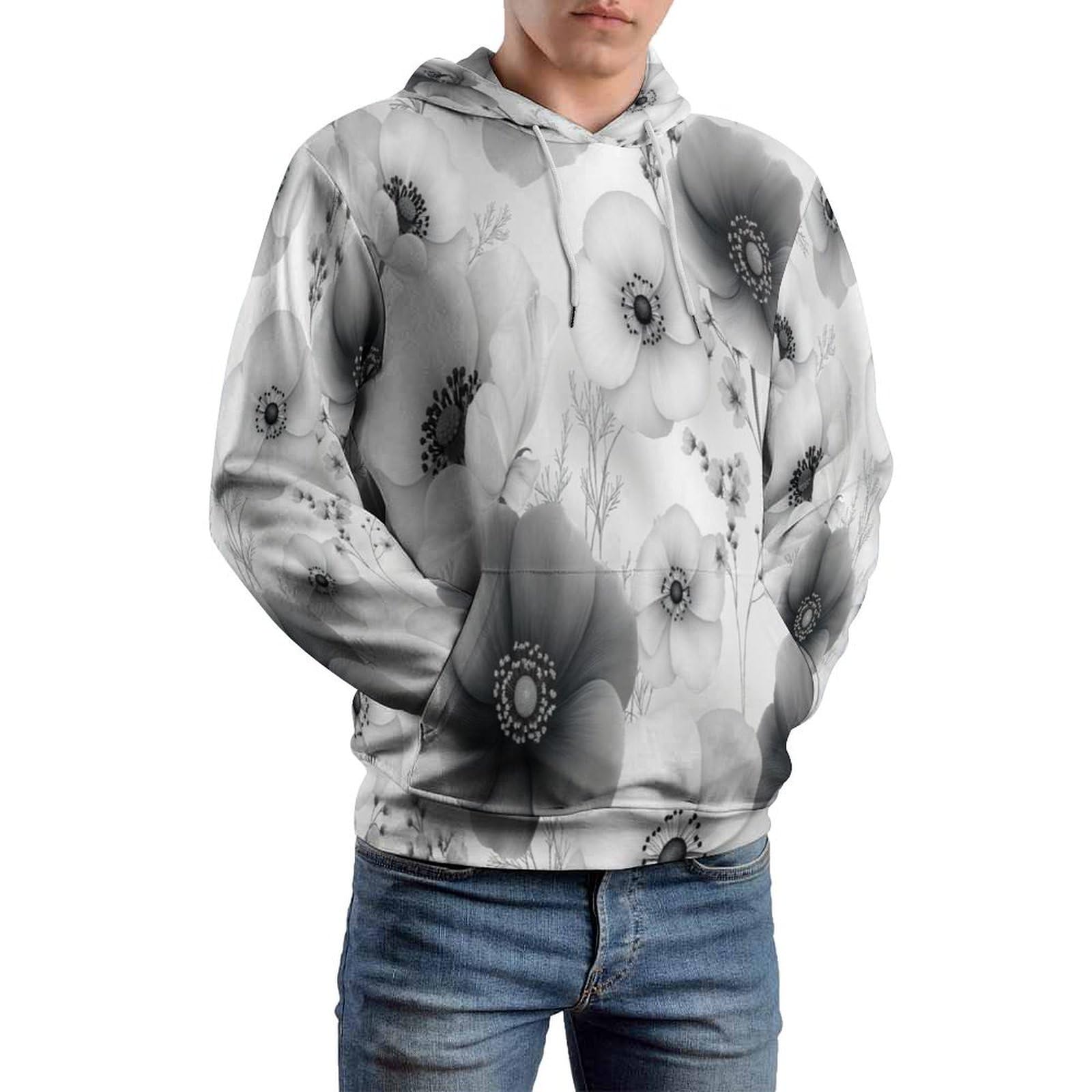 Pull léger crewneck d'art botanique avec imprimé 3D durable - 7