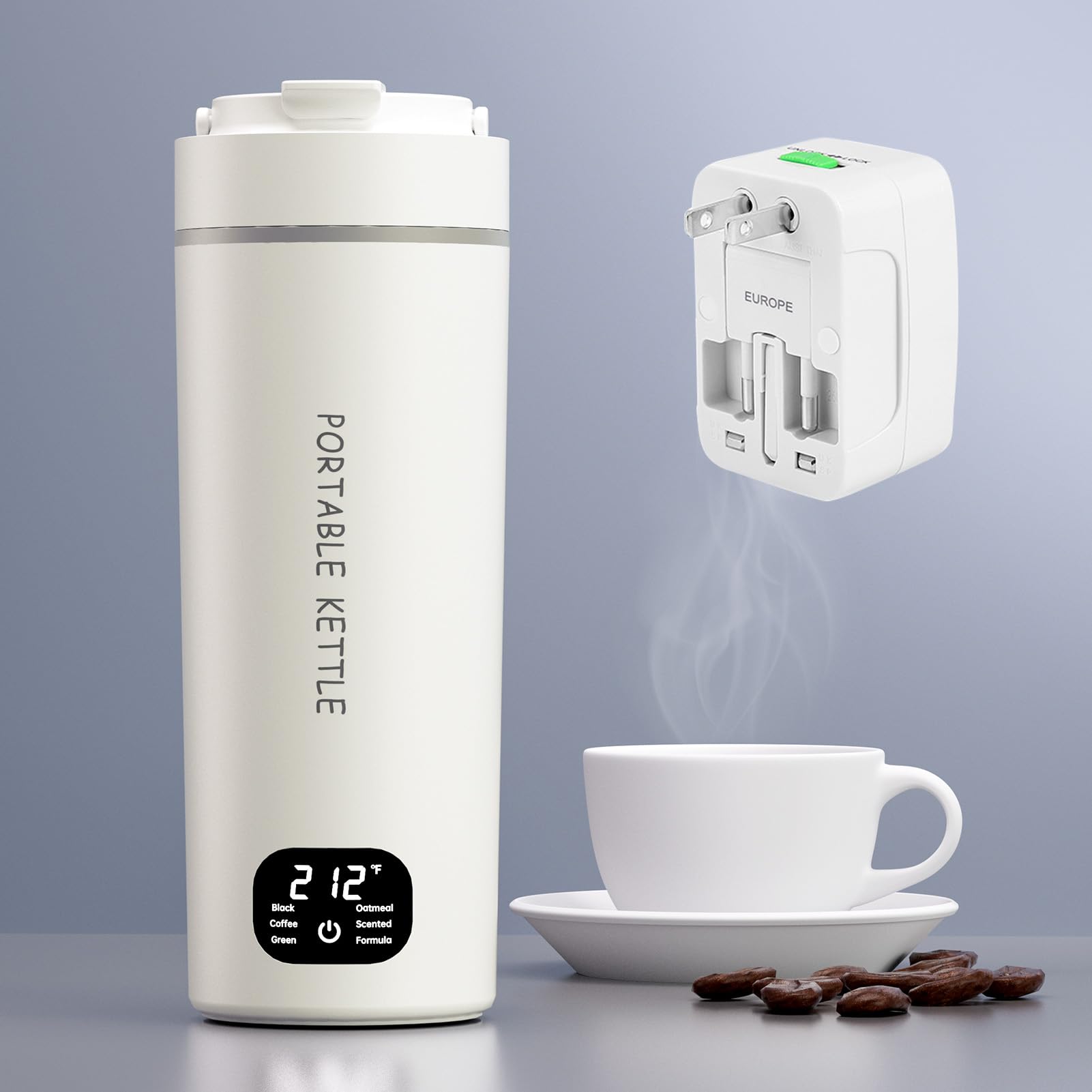 HOWDIANQY Dual Voltage Portable Electric Kettle