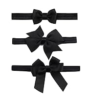 Algopix Similar Product 15 - Black Baby Girls Headband Grosgrain